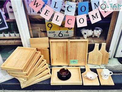 Khay gỗ, thớt gỗ quán cafe yêu cầu